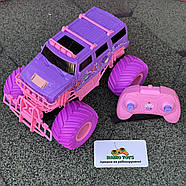 Монстр трак на радіоуправлінні "CANDY MONSTER JEEP" | Машинка на пульті рожева | Джип на радіокеруванні для дівчинки, фото 9