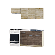 Кухня 1.8м ЕКО 1800  Сонома/Трюфель Без стільниці