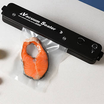 Домашній Вакууматор для харчових продуктів, Vacuum Sealer, Чорний / Пакувальник вакуумний для їжі