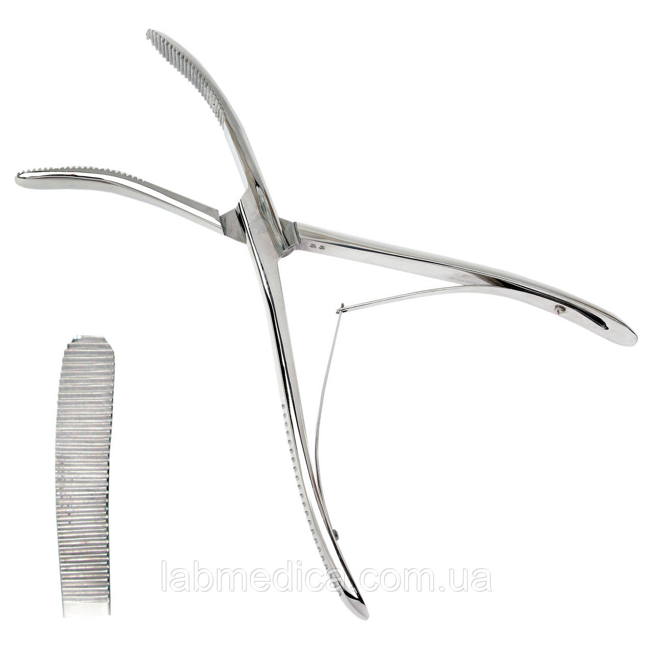 Щипці для відгинання країв гіпсових пов'язок через Wolff. Довжина 25 см, розміри робочої частини 80 х 15 мм, фото 1