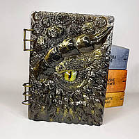 Блокнот ручної роботи А5 Finding Дракон Терн Епоксидна смола 30 аркушів Чорний із золотом 21 × 15 см