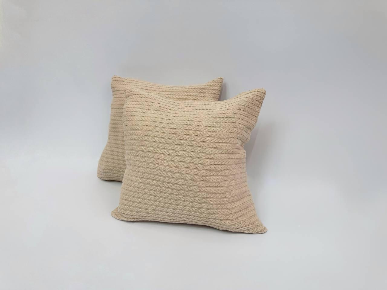 Наволочка косичка, 100% cotton, бежевий колір, 40см х 40см - 2шт, фото 1