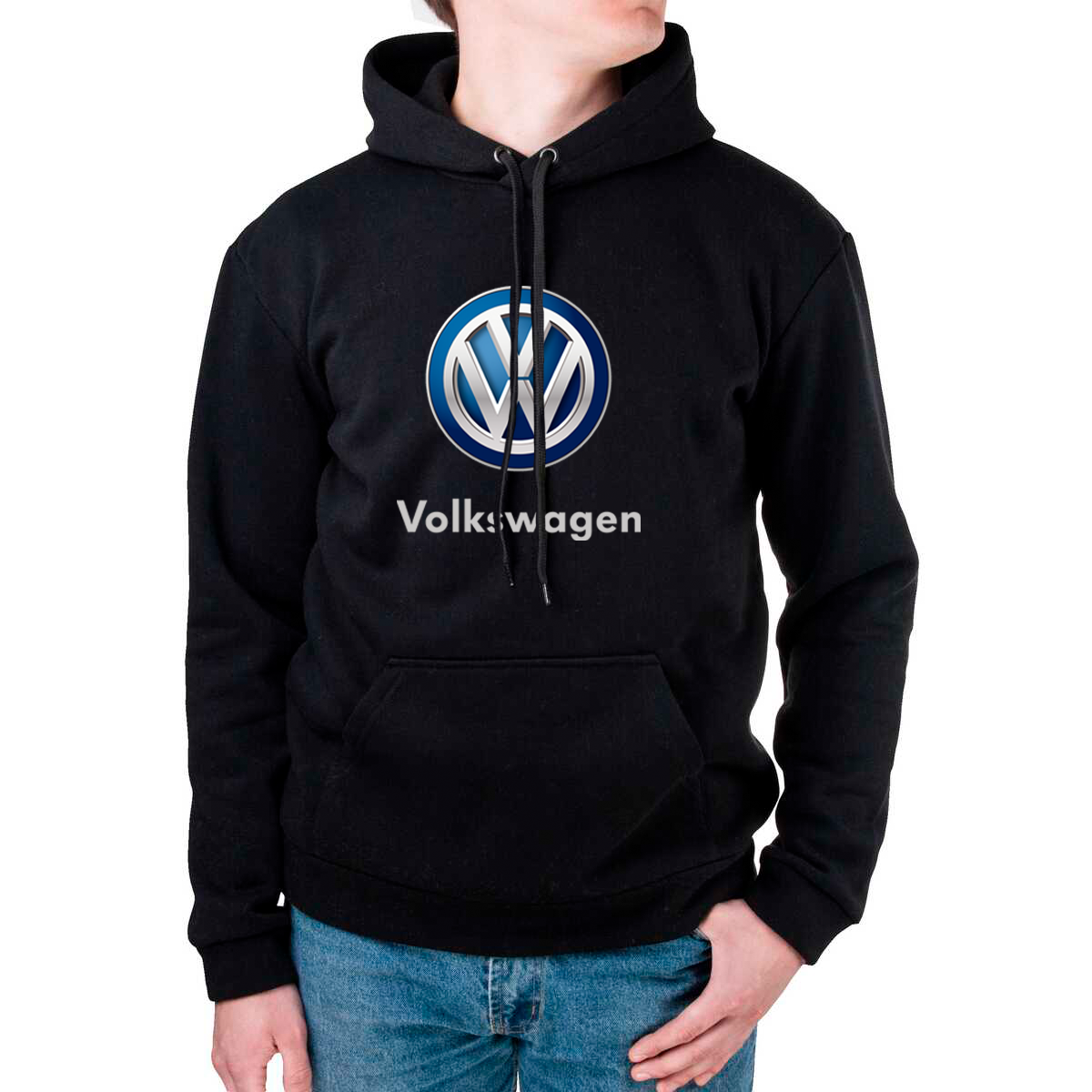 Худі чорна з маркою авто Volkswagen/Фольксваген, фото 1