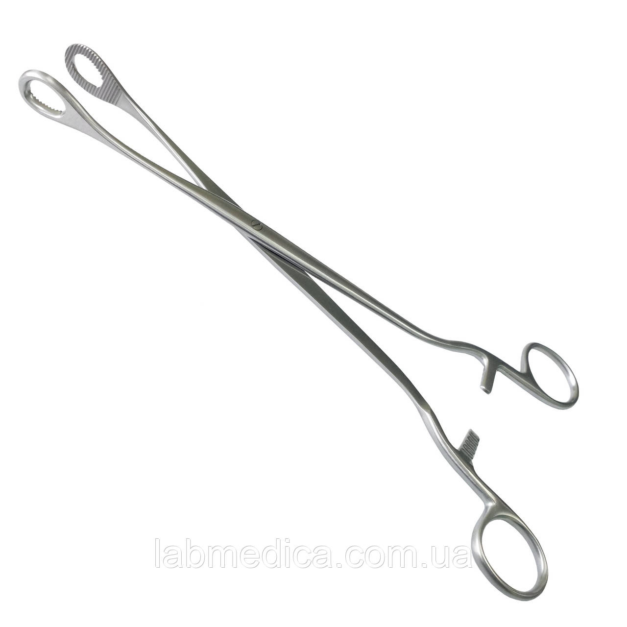 Щипці завершені для захоплення поліпів каналу шийки матки з кремальєрою за Noto. Довжина 27 см, ширина 17 мм, фото 1