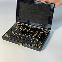 Доміно з чорного акрилового каменю 57×27×10мм подарункове, фото 3