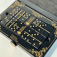 Доміно з чорного акрилового каменю 57×27×10мм подарункове, фото 6