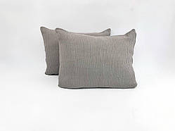 Наволочка косичка, 100% cotton, сірий колір, 50см х 70см - 2шт