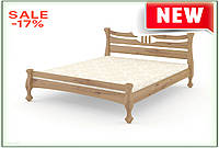 UNO Двоспальне ліжко Mebigrand Compact Горіх світлий 160х200 см для спальні ліжко із сосни з узголів'ям Style