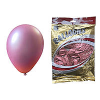 Повітряні кулі хром малиновий 10" TT (TONGTAI), 50 штук