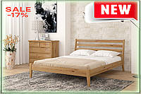 UNO Двоспальне ліжко Mebigrand Compact Челсі Горіх світлий 140х200 см ліжко для спальні з дерев'яними л Style