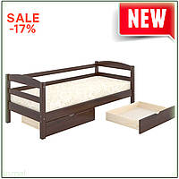 UNO Ліжко дитяче Mebigrand Compact Чикаго Літл із заднім бортиком та ящиками 80х190 см для дитини однос Style