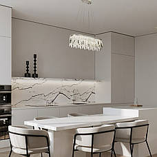 Люстра срібна/хром "CRYSTAL" арт-деко (802-L39030 CH), фото 3