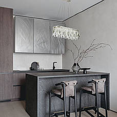 Люстра срібна/хром "CRYSTAL" арт-деко (802-L39030 CH), фото 4