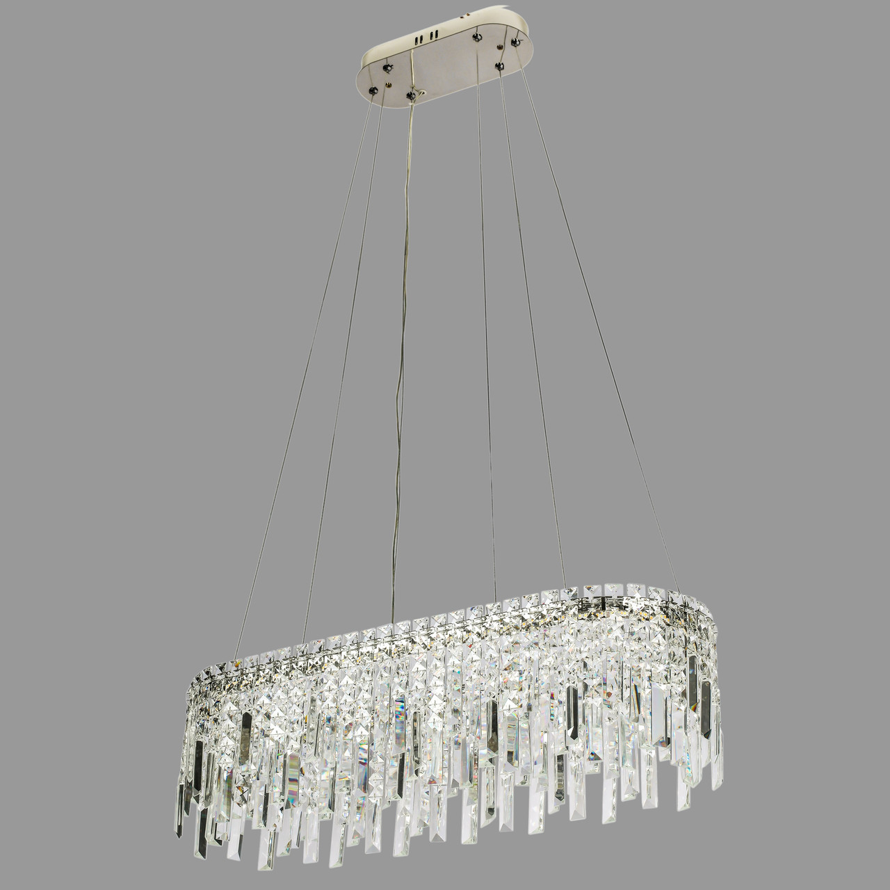 Люстра срібна/хром "CRYSTAL" арт-деко (802-L39030 CH)