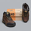 Зимові чоловічі шкіряні черевики, кросівки коричневі утеплені з натуральної шкіри на хутрі на зиму для чоловіків, розмір 40-45, фото 3