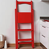 Розкладна дерев'яна драбина Скіні на 3 сходинки  з дерева Вільха червона, фото 3