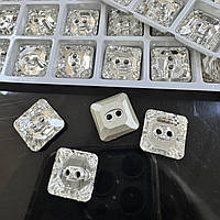Ґудзик кришталевий Lux 14х14мм*1шт Сrystal