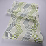 Шпалери вінілові на флізеліні 0.53 × 10.05 м Marburg 56612, молочні з блакитно-салатовим малюнком — для спальні, дитячої, вітальні, фото 3