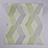 Шпалери вінілові на флізеліні 0.53 × 10.05 м Marburg 56612, молочні з блакитно-салатовим малюнком — для спальні, дитячої, вітальні, фото 5