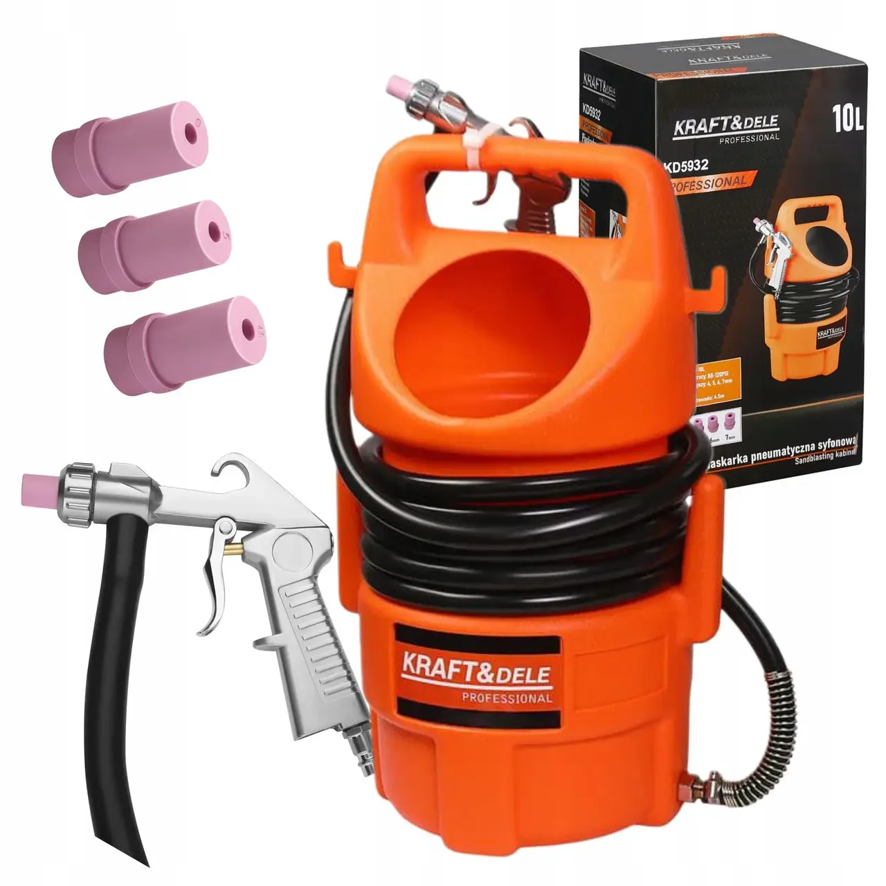 Піскострум пневматичний 10 л + насадки KD5932, фото 1