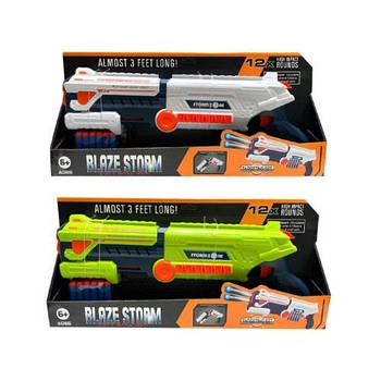 Бластер іграшковий (48см, м'які кулі 12шт, 2 кольори, в коробці) Z1159-1A