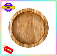 KI Дерев'яна миска для подачі GET ONE з дуба 22 см глибокий круглий посуд для сервірування салатів та супів FIR41_R