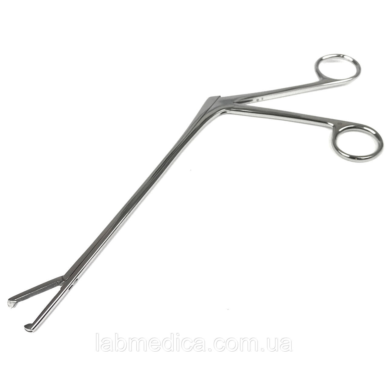 Щипці вагінальні для сторонніх тіл дитячі No 1 за Mathieu. Довжина 26 см, довжина дула 18 см, довжина р.ч. 20 мм, фото 1