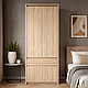 Сучасна маленька розпашна дводверна 90 см шафа 4D1S для одягу без ручок у вітальню Нортон ВМВ Холдинг, фото 3