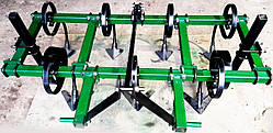 Культиватор пружинний 1.6 м для мінітрактора Європак без катка (7лап S-подібна стійка)