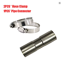 З'єднувач для вихлопної труби гофра 25-26 mm генератор, авто, мото, вебасто. 10,2 см. Нержавійка.