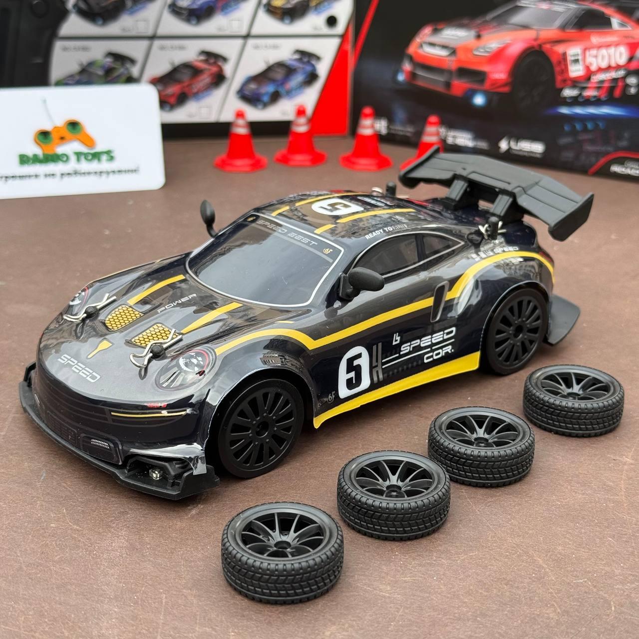 Дрифт машинка на радіокеруванні Porsche Nitro чорна | Машинка порш для дрифту на пульті управління Дрифт машина на радіокеруванні, фото 1