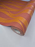 Шпалери вінілові на флізеліні 0.53 × 10 м Marburg 56617, помаранчеві, теракотові — для вітальні, кухні, коридору, фото 5