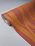 Шпалери вінілові на флізеліні 0.53 × 10 м Marburg 56617, помаранчеві, теракотові — для вітальні, кухні, коридору, фото 4