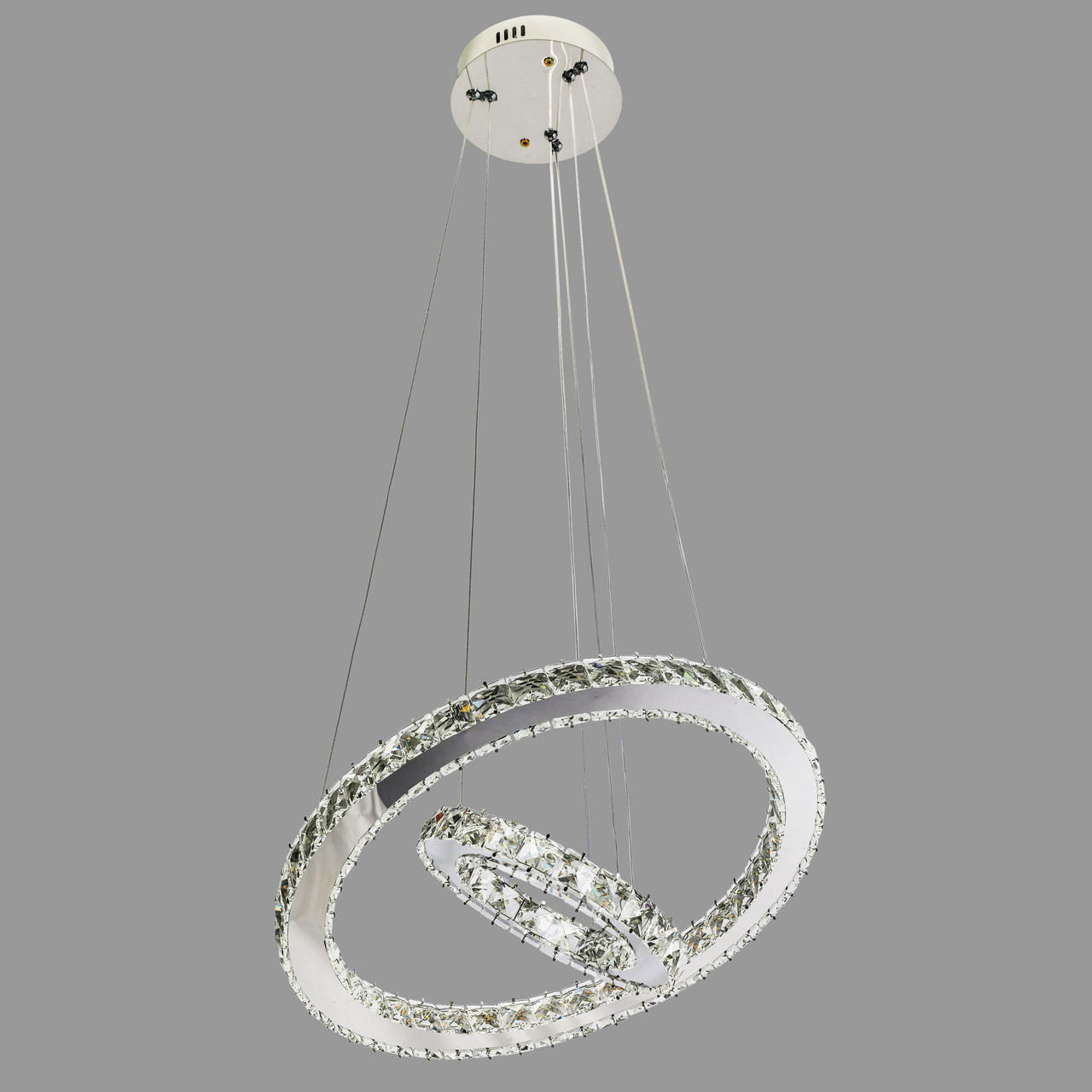 Люстра срібна/хром "CRYSTAL" арт-деко (802-L7162 CH)