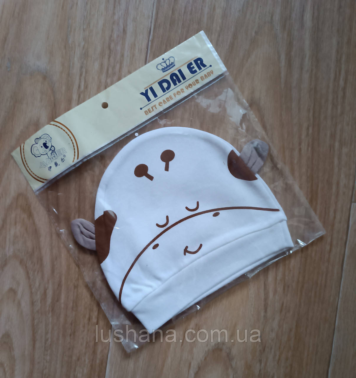 Дитяча трикотажна шапочка для малюка, 6-9 місяців, фото 1