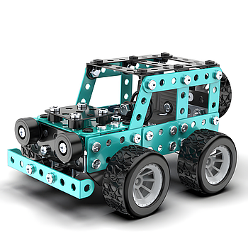 Металевий конструктор для дітей машинка Джип YK623 "Зроби сам"