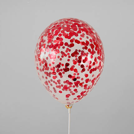 Конфетті (50 г) 066 кола червоні сатин, 15 мм, фото 2