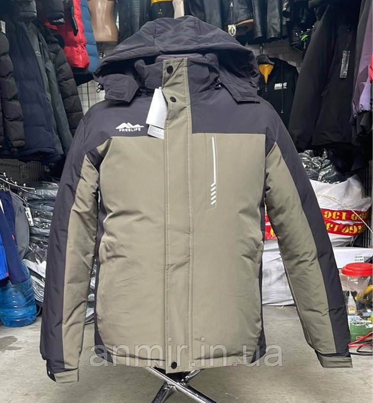 Куртка єврозима чоловіча пряма з капюшоном норма 48-54 колір хакі