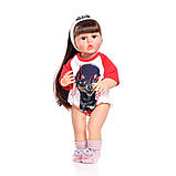 Дитяча велика лялька реборн дівчинка з довгим волоссям в одязі та з аксесуарами Висота 53 Ляльки Reborn для дівчаток, фото 8