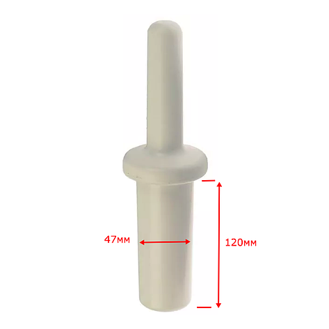 Штовхач пластиковий ø 47мм L-120мм загальна довжина 240мм для промислової м'ясорубки, фото 1
