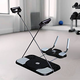 Багатофункціональна платформа для тренувань 5в1 з обертовою підставкою та еспандерами дошка для віджимань та планки