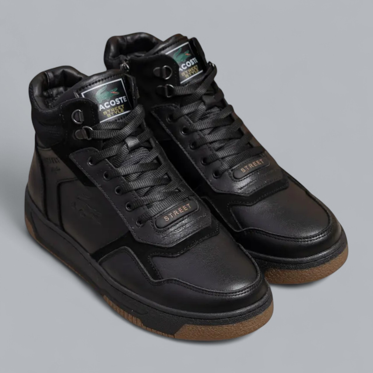 Зимові чоловічі шкіряні черевики на блискавці чорні утеплені з натуральної шкіри на хутрі на зиму, розмір 40-45, фото 1