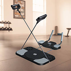 Платформа для тренувань 5в1 з обертовою підставкою та еспандерами багатофункціональна дошка для віджимань та планки