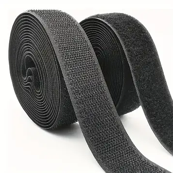 Клейова липучка 2,5 см (25 м) М + П Чорна