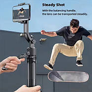 Розумний штатив для телефона з функцією відстеження руху Proove FaceFix 1635mm блютуз трипод монопод для камери (чорний), фото 8