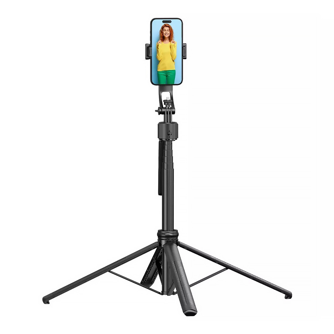 Розумний штатив для телефона з функцією відстеження руху Proove FaceFix 1635mm блютуз трипод монопод для камери (чорний), фото 1