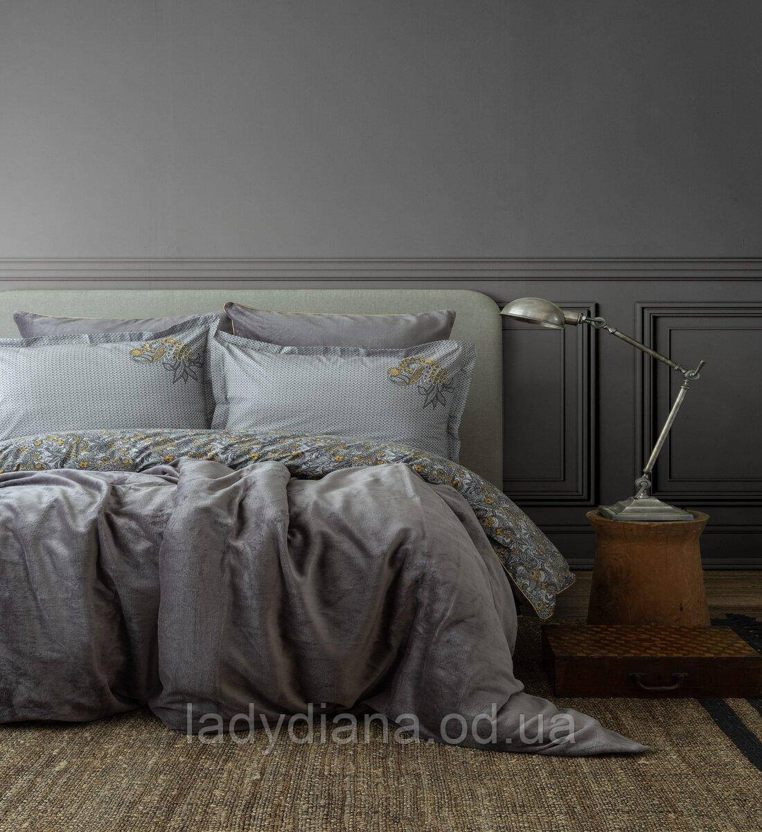 Постільна білизна велюрова з бавовною зимова тепла м'яка двоспальна євро 200*220 см Туреччина Apricitas, фото 1