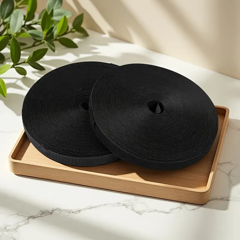 Клейова липучка 3 см (25 м) М + П Чорна, фото 1