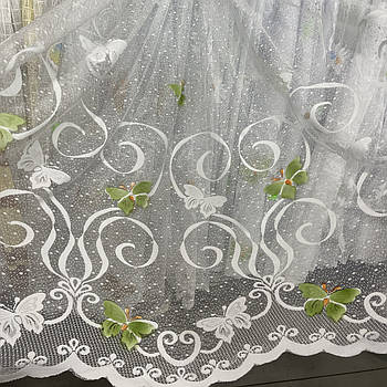 Жакардова тканина для тюлю з вишивкою ALBO висота 1.2м (191-4)