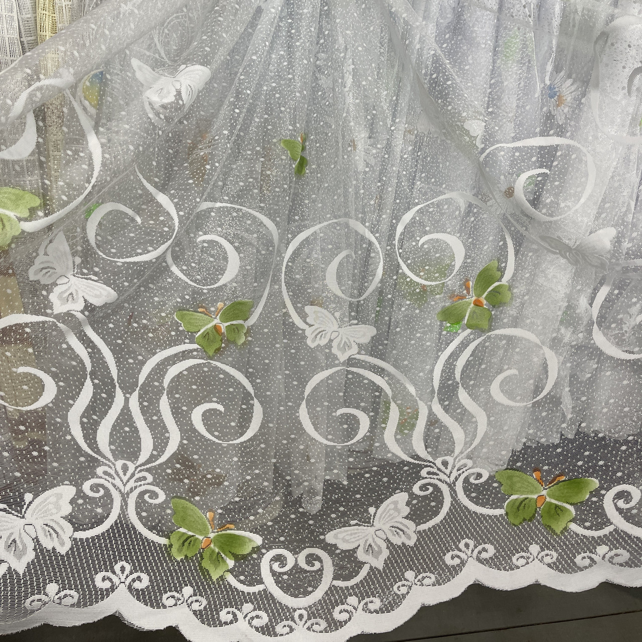 Жакардова тканина для тюлю з вишивкою ALBO висота 1.5м (191-4), фото 1